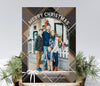 Arch Photo Plaid Christmas Card