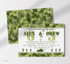 Army Camouflage Joint Birthday Party Invitations