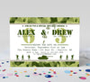 Army Camouflage Joint Birthday Party Invitations