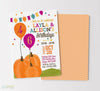 Autumn Pumpkin Joint Birthday Party Invitations