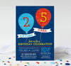 Balloon Joint Birthday Party Invitations