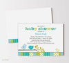 Bird Boy Baby Shower Invitation