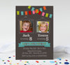 Bunting Joint Birthday Party Invitations