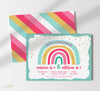 Cheerful Rainbow Double Birthday Party Invitation