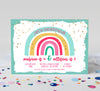 Cheerful Rainbow Double Birthday Party Invitation