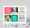 Chevron Joint Birthday Party Invitations