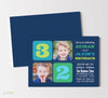 Chevron Joint Birthday Party Invitations