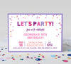 Confetti Girl Birthday Invitations