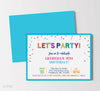 Confetti Girl Birthday Invitations