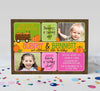 Fall Pumpkin Patch Joint Birthday Invitations