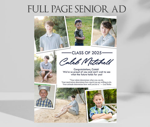 MEMORIES- Full Page Multi-Photo Senior Yearbook Ad