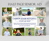 MEMORIES- Half Page Multi-Photo Senior Yearbook Ad