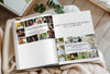 half page multi photo yearbook ad with ten photos and text