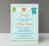 Onesie Boy Baby Shower Invitation