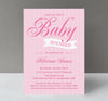 Pink Stripes Girl Baby Shower Invitation