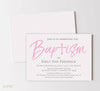 Polka Dot Baptism Invitation