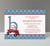 Red Wagon Baby Shower Invitation