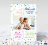 Simple Sibling Double Birthday Invitation