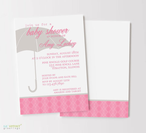 Sprinkle Girl Baby Shower Invitation