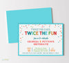 Twice The Fun Joint Birthday Party Invitations