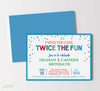 Twice The Fun Joint Birthday Party Invitations