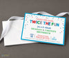 Twice The Fun Joint Birthday Party Invitations