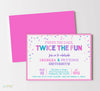 Twice The Fun Joint Birthday Party Invitations