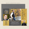 university graduation photo announcement printable digital file 2024 gold