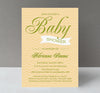 Yellow Chevron Neutral Baby Shower Invitation