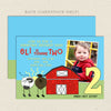 Farm Barnyard Boy Birthday Invitations